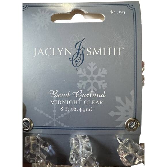 Jaclyn JS Smith Beaded Garland (2) VTG Midnight Clear Sparkle 8 FT Each NWT NEW - Picture 4 of 6